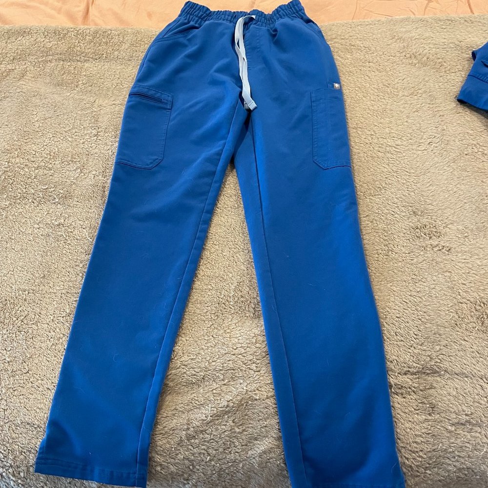 FIGS Yola Skinny Scrub Pants XXS Royal Blue High Waisted